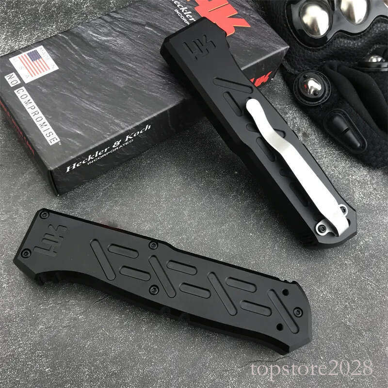 High Quality HK 14850 Multi-hunting Pocket Knife Sharp pocket knife D2 Blade Aluminium Alloy Handle Outdoor Tactical Hunting Survival EDC Tools 3300 4