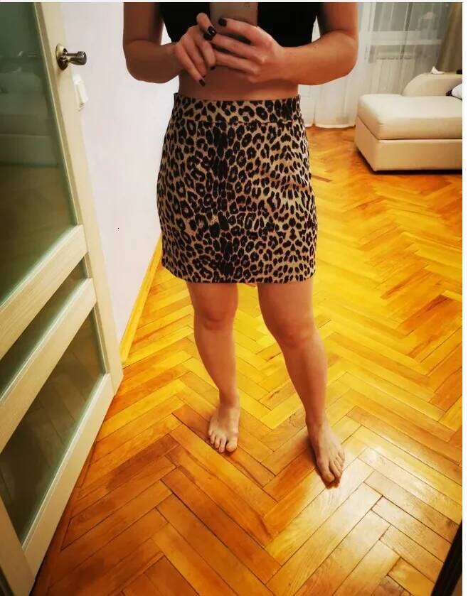 Summer Short 2024 Leopard Ins Couture Faux Quality Pack Hip Sexy Tall Waist Zipper Skirt Women Sweet WSL4346 XJ260309