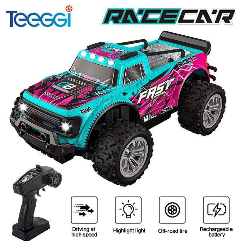 Teeggi 2.4G Model Off-Road RC With LED Light 1:20 High Speed Remote Control Climbing Vehicle Outdoor Car Toy Gifts For Kids C260306