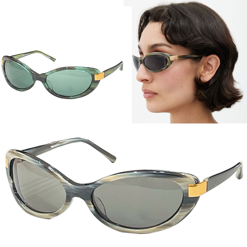 Cat Eye Women Sunglasses 5027 Green Lens Tortoise Green Acetate Fiber Frame 26SS Designer Womens Glasses Fashion Personality Lady Glasses Top Quality