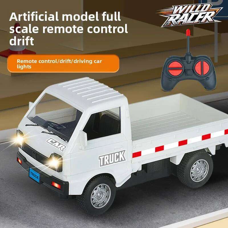 1:16 Scale Drift RC Truck 4WD High-Speed Remote Control Car Toys with LED Lights All-Terrain Tires Realistic Model Toy for Boys C260306