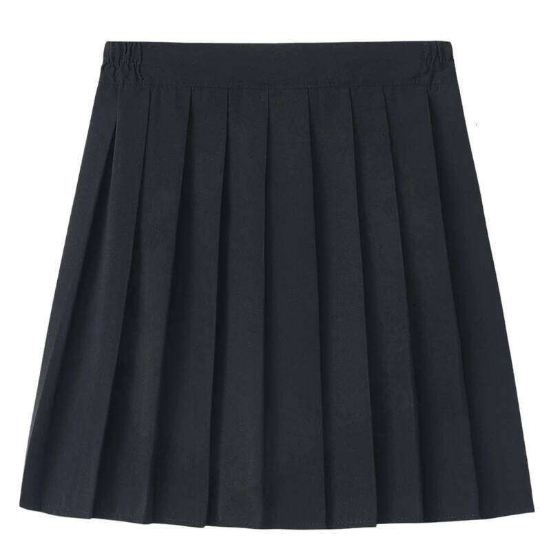 Preppy Black XS - 5XL Pleated Mini Skirt Short Women Summer Autumn Uniform High Waisted Skirts Knee Length Saia Feminina XJ260309