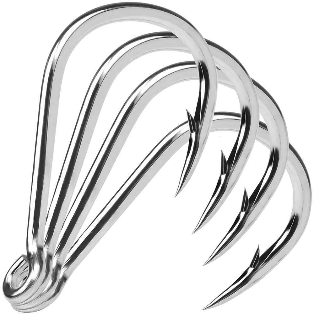PROBEROS 10pcs High Carbon Steel Sharp Barbed Fishhook Single Hooks Sizes 3/0 to 13/0 Fishing Tackle S260305