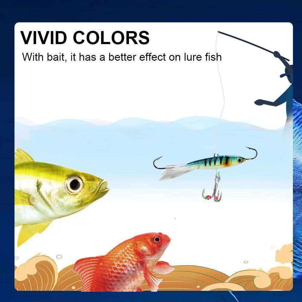 FISH KING 0.4/0.6/0.8g Ice Hooks Hard Lure High Carbon Steel Barbed Treble Fishhooks For Winter Carp Bass Fishing S260305