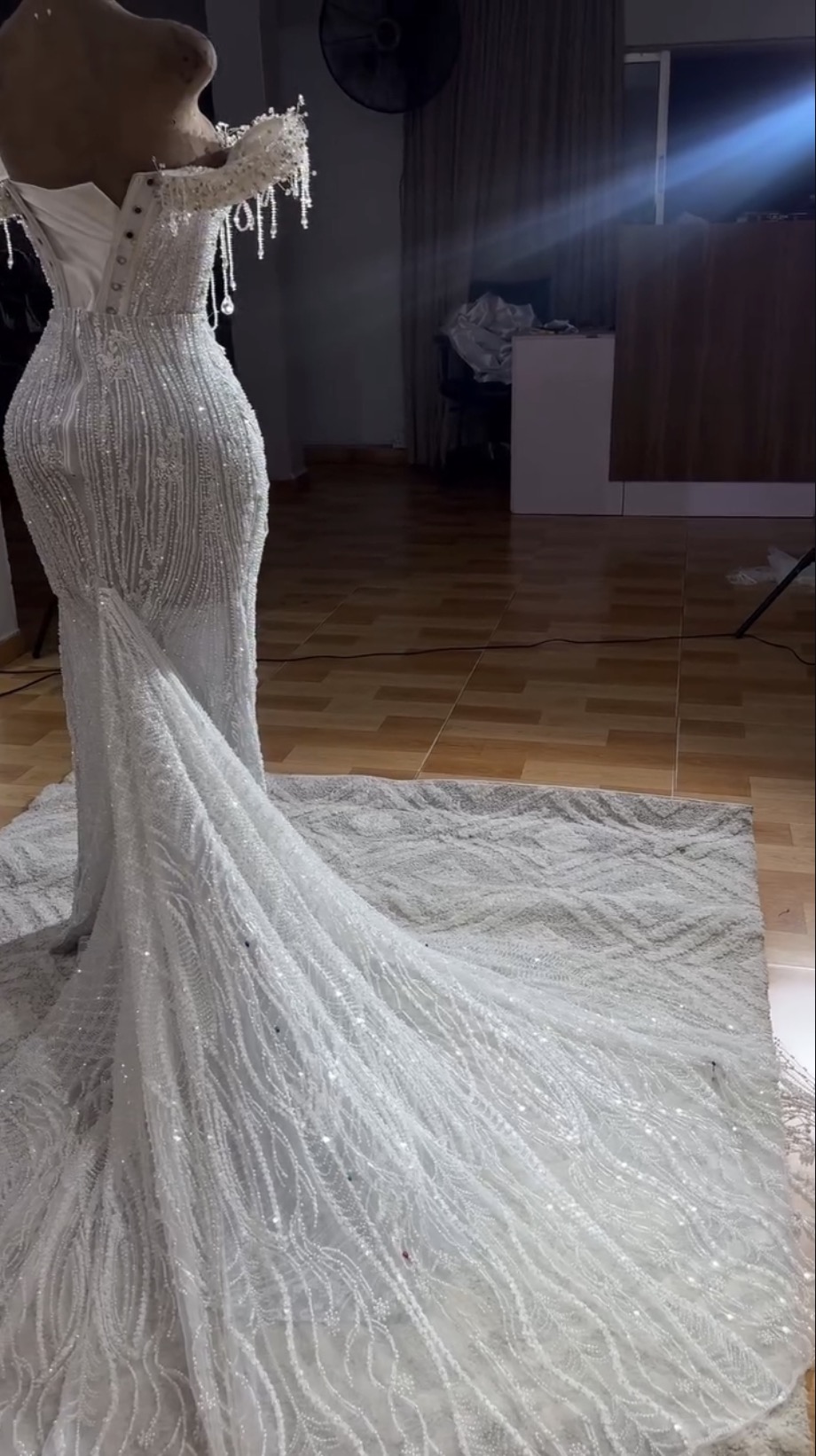 2K26 Ivory 2026 Mermaid Prom Dress Crystals Beaded Sweetheart Sequined Evening Birthday Party Formal Receiption Gowns Dresses Zj072 D0312
