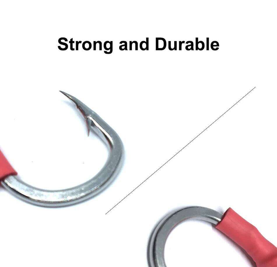 5pcs High Carbon Steel Hooks Japan Assist Barbed Single Bold Jig Slow Hook For Bass Fishing Tackle S260305