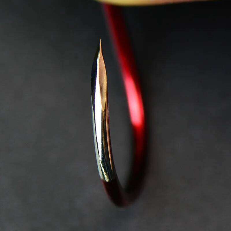 Fishing Barbed Hook Bend Mouth Triangular Fast Attack Super Needle Point Fishhook Black Seabream Bass Japan Hooks 4-8 Piece Pack S260305