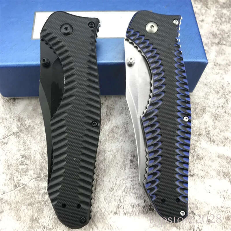 High Quality Outdoors 810 Osborne Contego Plain Edge Folding pocket knife Knife CNC D2 Steel Blade G10 Handle Tactical Hunting Camping Pocket KNIVES B