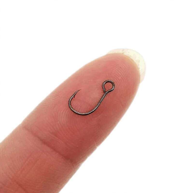 12pcs/lot Size 4#-12# for Fishing Lure Replacement Single Fish Bait Inline Hook Big Eye High Carbon Steel Tackle S260305