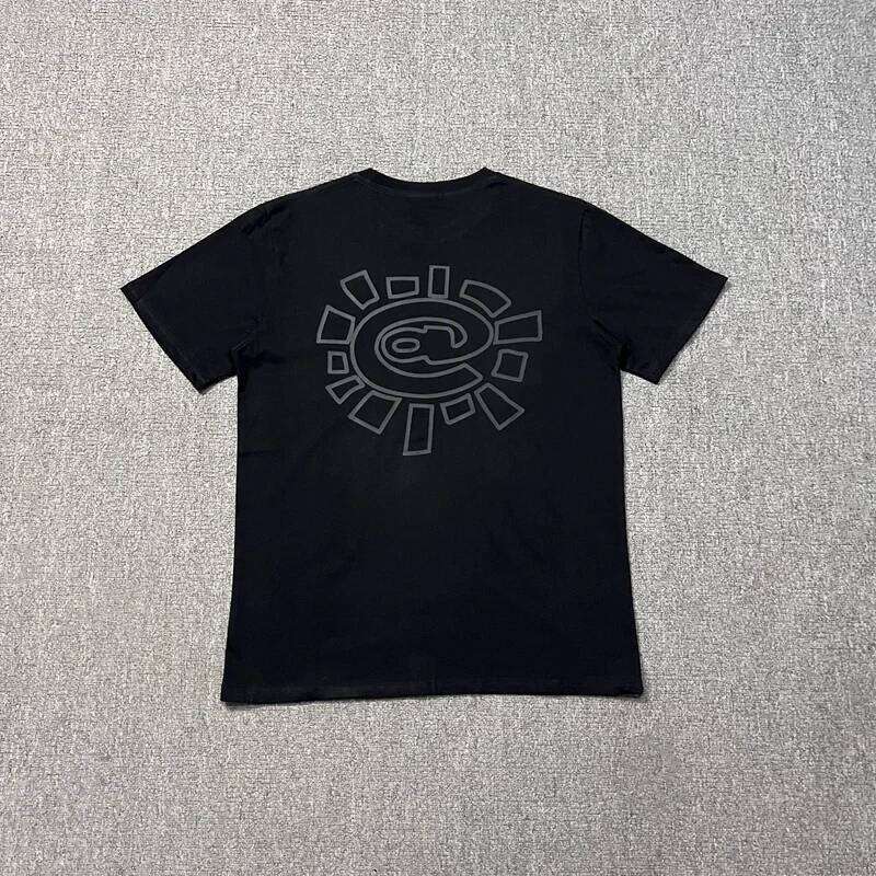 25 New Fashion Sun Roll Print Short Sleeve Summer High Street Male and Female Couples Loose Cotton All-match T-shirt XJ260306