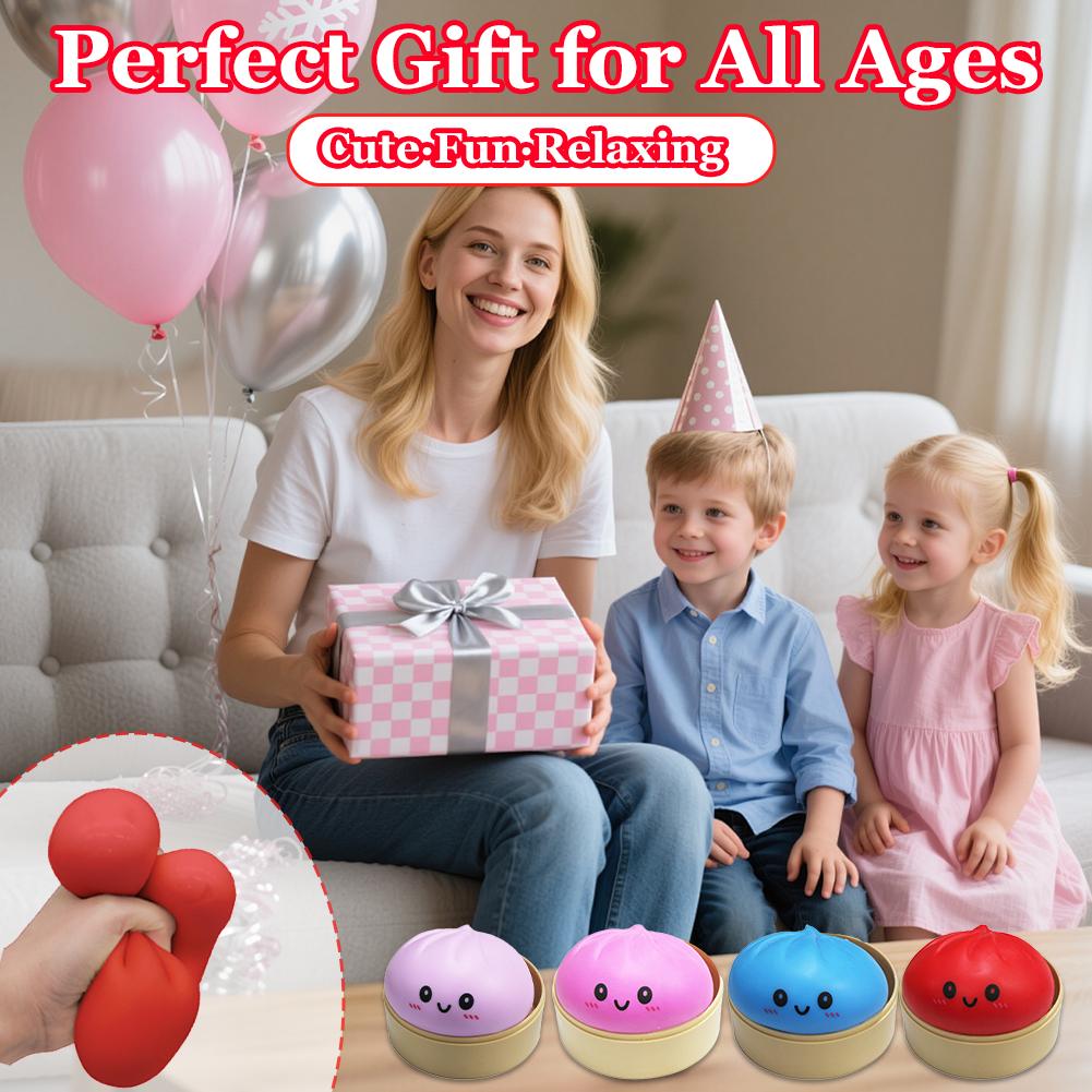 Squishy Toy with steamer Box Stress reducing rebound toy Stress Relief Sensory Ball Decompression Toy For Adults