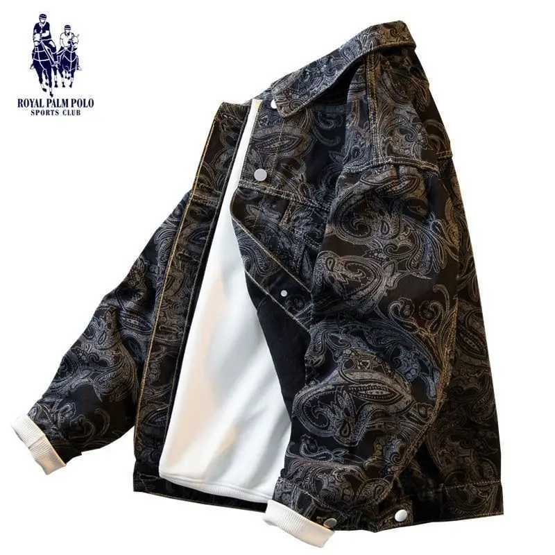 Clothing Cashew Flower Printed Vintage Stylish Retro Jacket for Men Casual Designer and Cotton Fabric Streetwear Jacket M260309