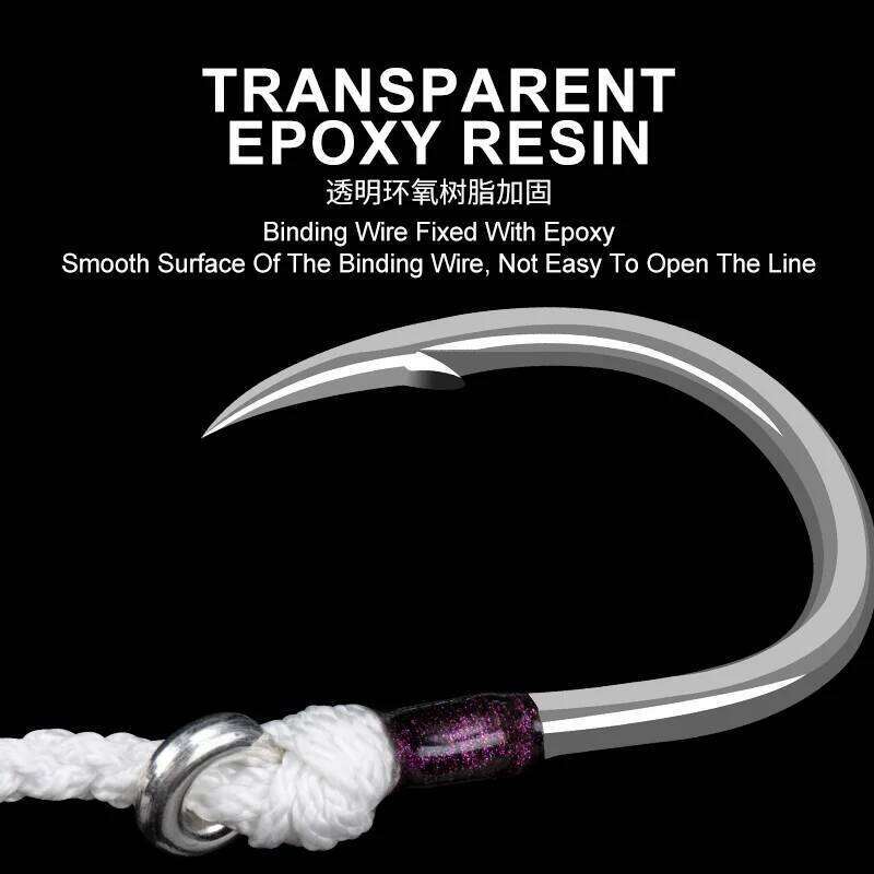 TEASER 3PC HK044 Sea Fishing Heavy-Duty Iron Plate Hook, High Carbon Steel, Corrosion-Resistant, Large Fish Auxiliary Hook S260305