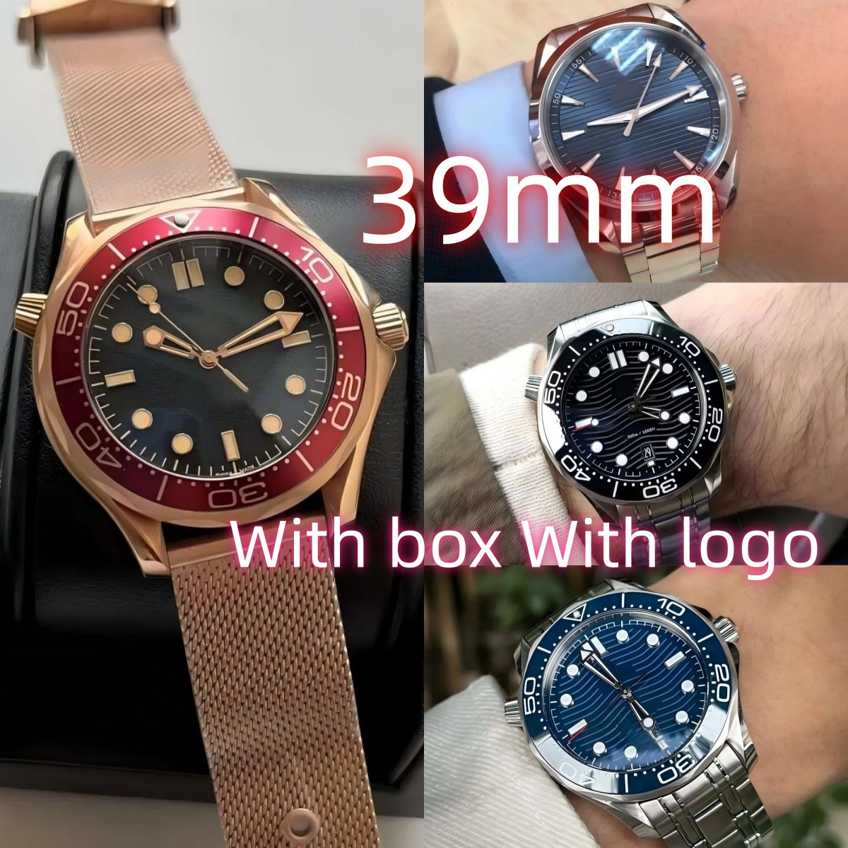 Luxury watch Stainless Steel Rubber factory watch designer men watch Couple watches Designer watches super clone watch mens watch automatic watch round with box