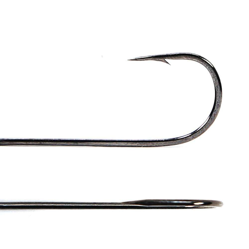 PEAK 10PCS With big eyes Ring High Carbon Steel Barbed Fishhook Jig Carp Fishing Lure Worm Hook Japan S260305
