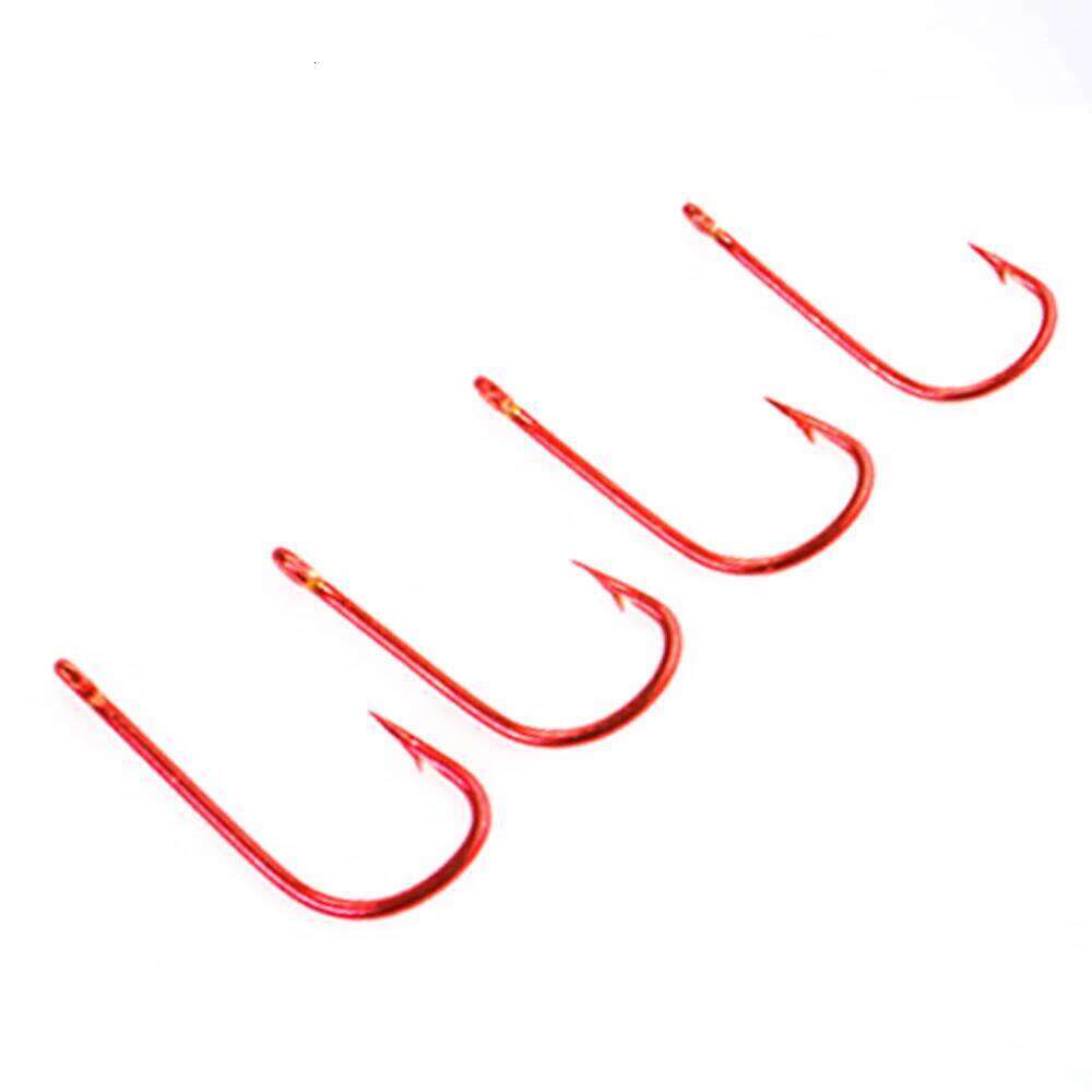FISH KING 10-50pcs SODE Fishhooks High Carbon Steel Carp Hooks Ringed Barbed Single Hook With Eye For Fishing S260305