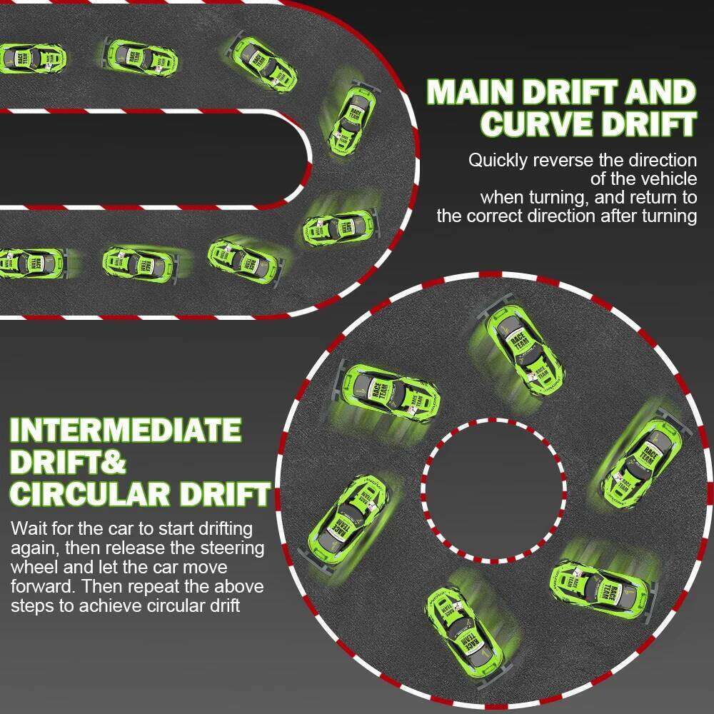 Car 1:16 Scale Remote Control Vehicle 4WD RC High Speed Drifting Cars with LED Lights and Drift Tires for Birthday 8+ C260306