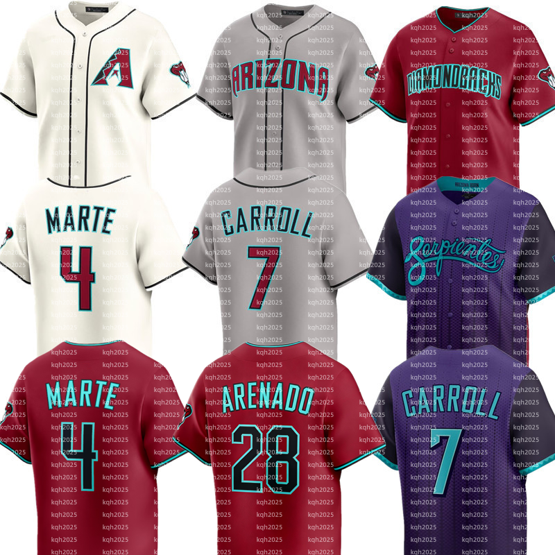 Diamondbacks Baseball Jersey Randy Johnson Ketel Marte Corbin Carroll Zac Gallen Lourdes Gurriel Jr Nolan Arenado Geraldo Perdomo Gabriel Moreno Alek Thomas