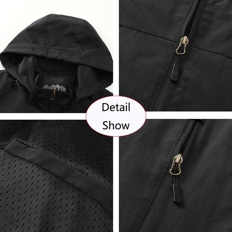 2026 New Spring Men Outdoor Thin Hooded Brand Windbreak Jacket Men Autumn Outwear Casual Fashion Solid Jacket Male Coats Tops M260309