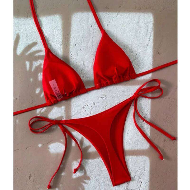 Summer Sexy Bikinis Solid Women Swimwear Female Swimsuit For Swim Wear Bathing Suits Brazilian Bikini Set Beachwear Pool Bather XJ260206