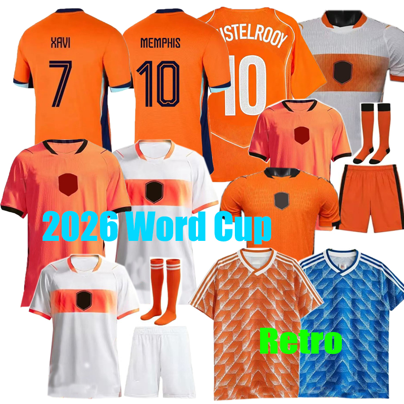 Netherlands Dutch jersey Holland world cup 2026 Soccer Jersey Bergkamp ROBBEN vintage National Team football tops Shirt Kids Kit MEMPHIS GAKPO 26 27 maillot de668