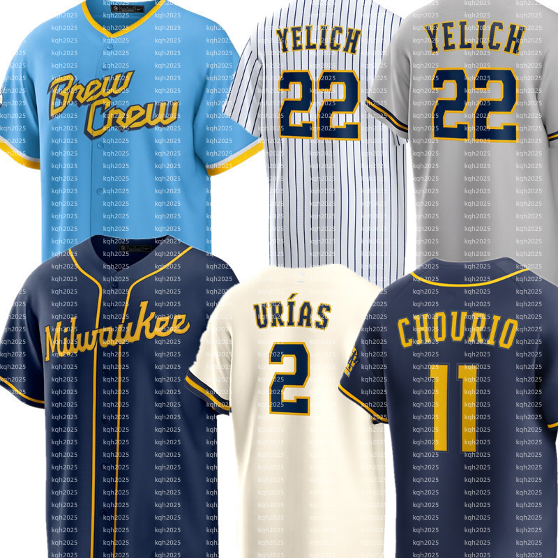 custom Brewers Baseball Jersey Nestor Cortes Garrett Mitchell Jared Koenig Trevor Megill Bob Uecker Jacob Misiorowski Blake Perkins Kyle Harrison Chad Patrick