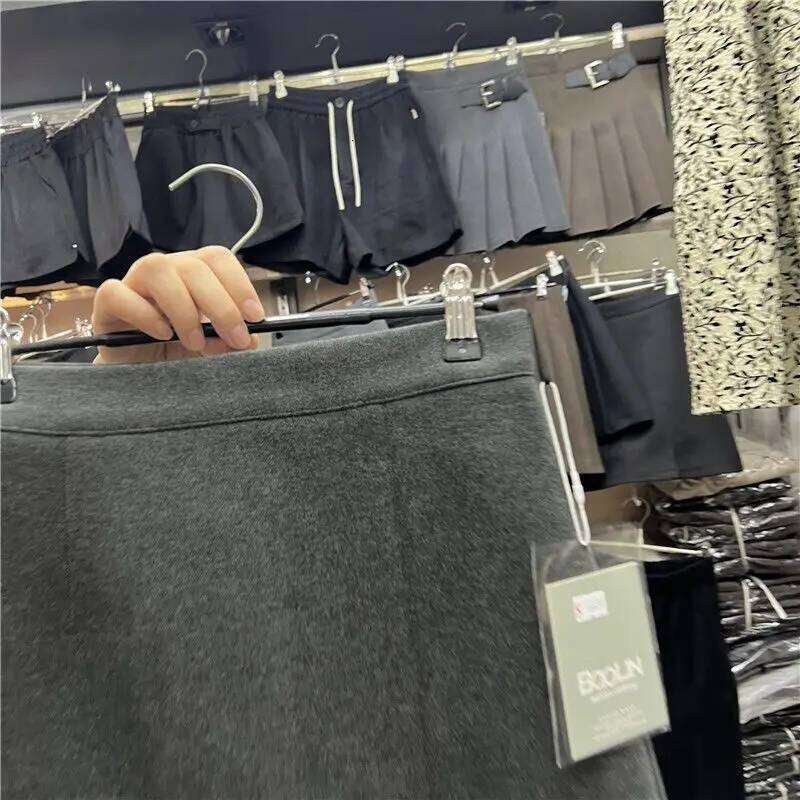 Mini Skirts for Women 5XL French Vintage New Side-slit Solid High Waist Fashion Elegant Ulzzang BF Stylish A-line Ins XJ260309