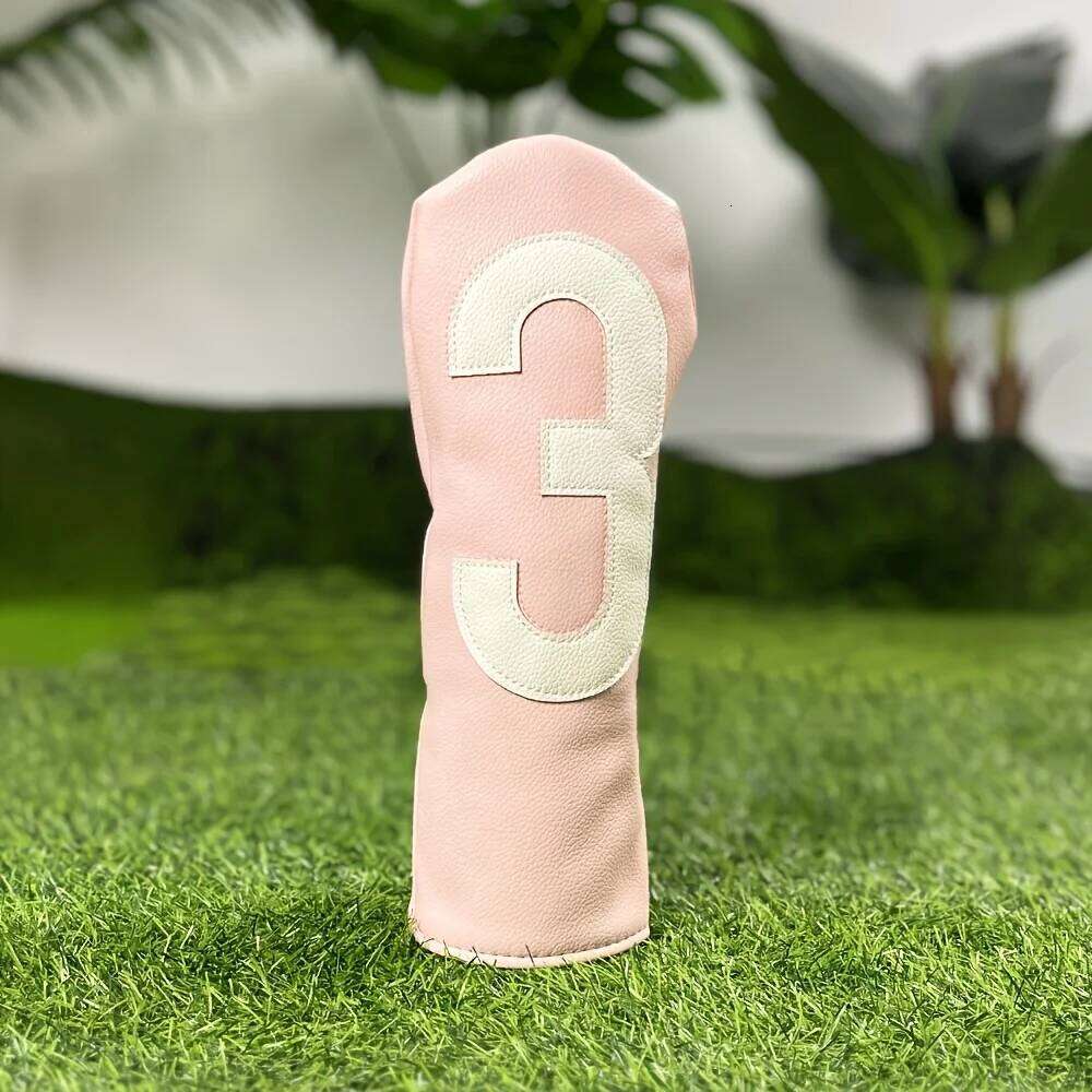 Club Head Covers: Fairway Wood Headcovers for Driver No.1/Fairway No.3/5 - PU Fabric, Elastic Closure 26Y0309