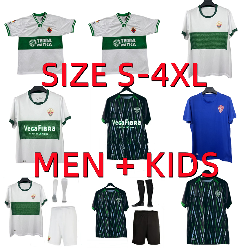 XXXL 4XL 2025 2026 Elche CF Home Away Soccer Jerseys 25 26 MILLA IVAN MARCONE RODRIGUEZ FIDEL CALVO JOSAN Club 1999 2000 retro football shirt Men kids kit