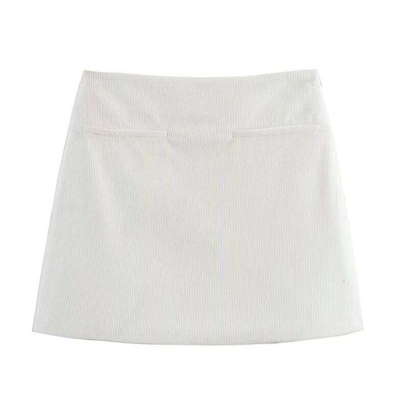 Willshela Women Fashion Solid Side Zipper A-Line Mini Skirt Vintage High Waist Female Chic Lady Skirts XJ260309