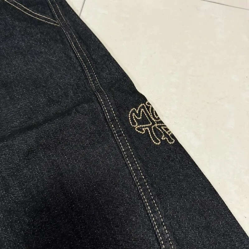 Jeans Mertra Classic Embroidered Logo Patchwork Fashion Trousers Men Women Casual Denim Pants Men's Clothing Free Shipping - view 7
