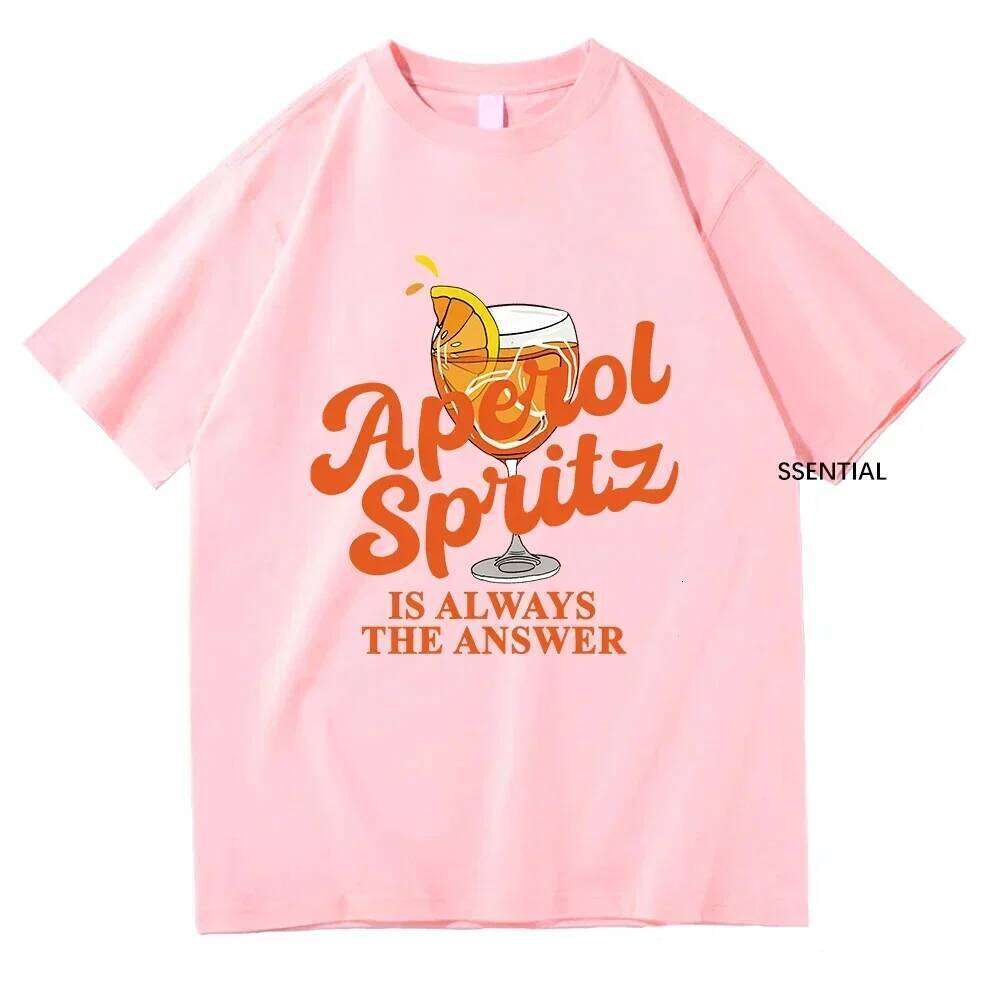 Summer Clothing Harajuku Vintage Tops Streetwear Aperol Spritz Is Always The Answer Tshirt Funny Aesthetic Clothes XJ260306