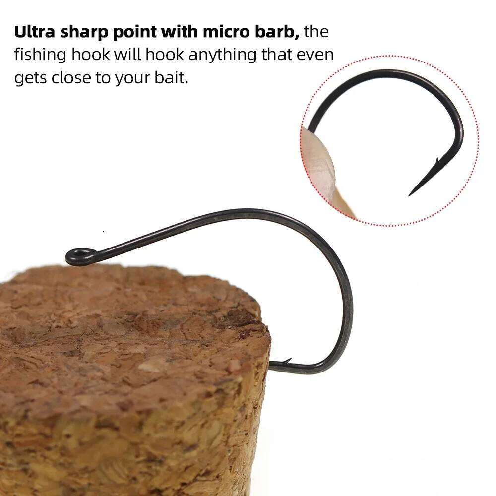 Wifreo 50pcs #4-#12 Small Size Wacky Nymphs Soft Shrimp Fly Tying Hook Drop Shot Rigs Crank Worm Trout Bass Fishhook S260305