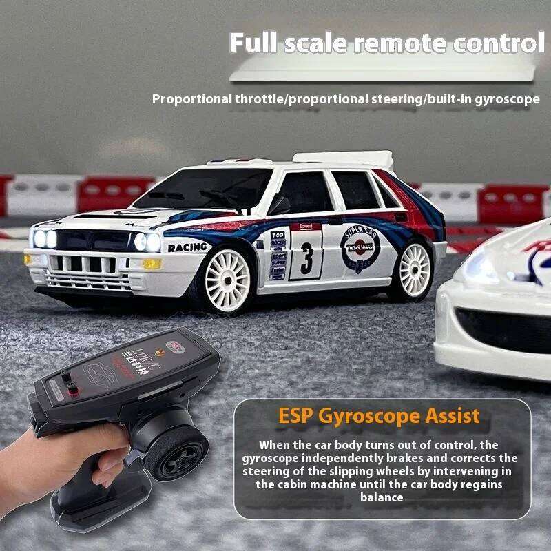 LDRC 1/28 4WD RC Drift Car with Gyro, Full Proportional 2.4Ghz Remote Control Car, Drifting Toy for Adults Kids C260306
