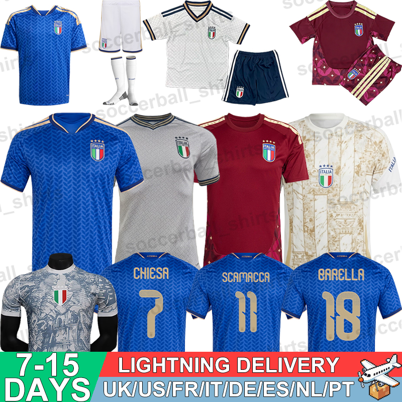 Italy Jerseys Football Soccer Jerseys World Cup 2026 Retro Football Shirts Tops Kits Men Kids Women Fans Player 3XL 4XL