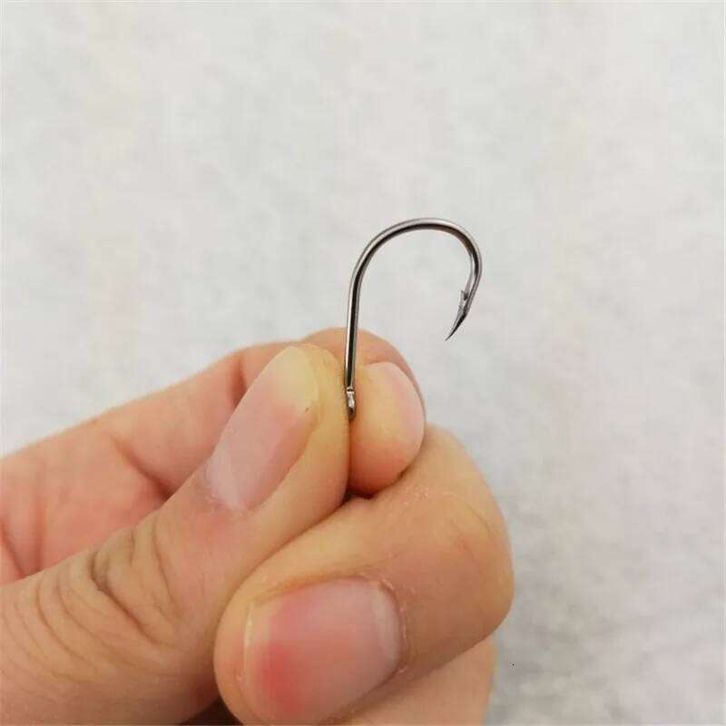 120pcs High Carbon Steel Fish Efficiency Barbed 3#-12# Fishhooks With Hole Jig Carp Fly Fishing Hook Worm Pesca Tackle S260305
