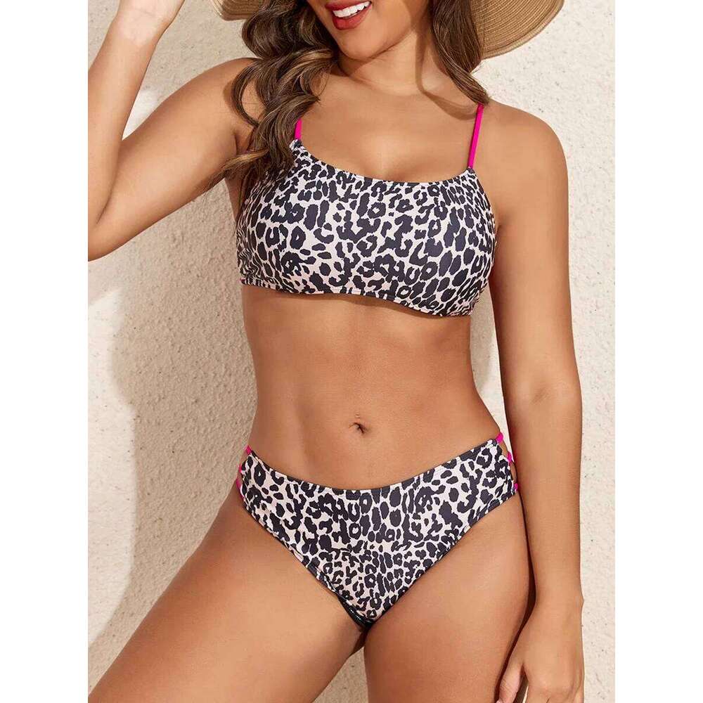 Sexy Leopard Bikini 2025 Women String Swimwear Female Bandage Swimsuit Bathers Swimming Bathing Swim Suit Summer Beachwear XJ260206