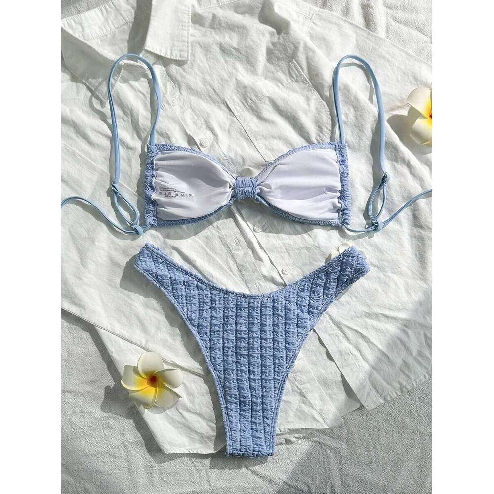 Para Praia 3D Flower 2025 Push Up Women Swimsuit Fashion Bikini Set Split Swimwear Summer New Beachwear Lady Bathing Suit XJ260206
