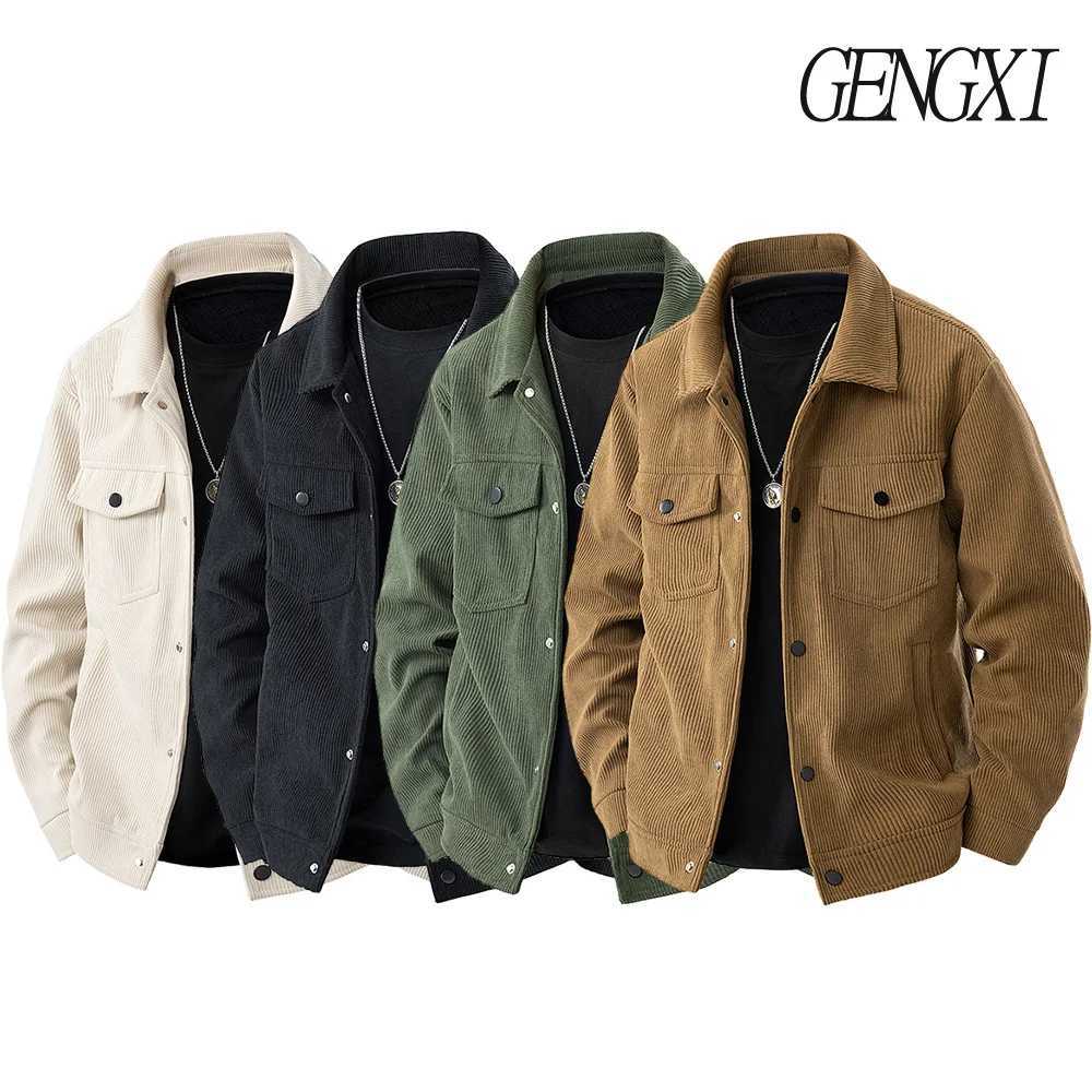 American Vintage Corduroy Jacket Autumn/Winter New Arrival Minimalist Versatile Lapel Workwear Jacket Mens Casual Outerwear M260309