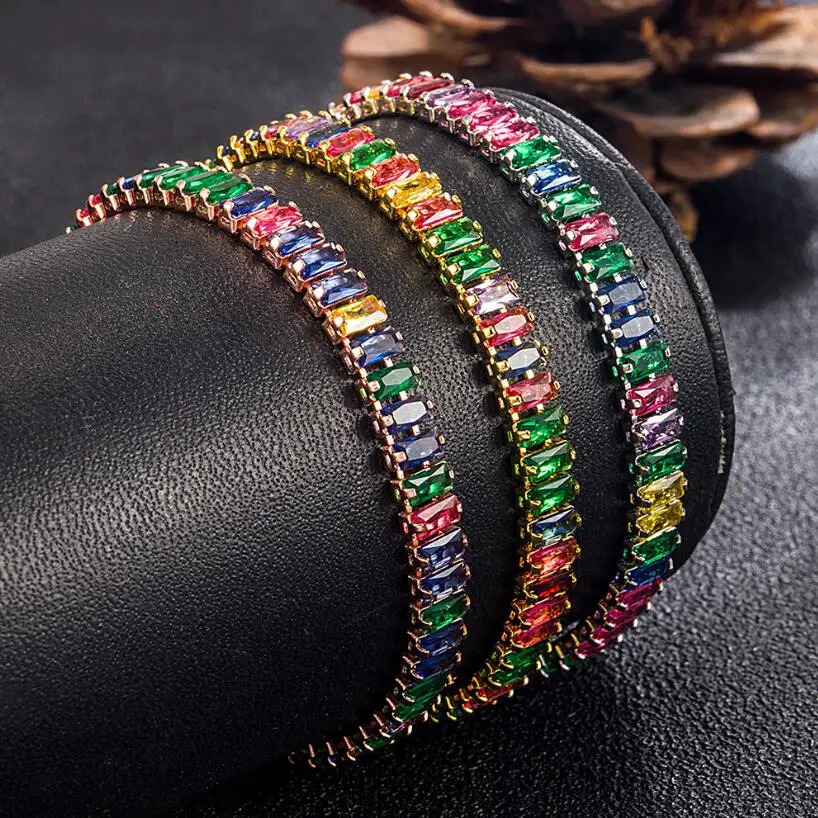 3mm 4mm 5mm 65mm Diamond Tennis Bracelet for Women Men GRA Certificate 925 Sterling Silver Mens Gift Sapphire 260228