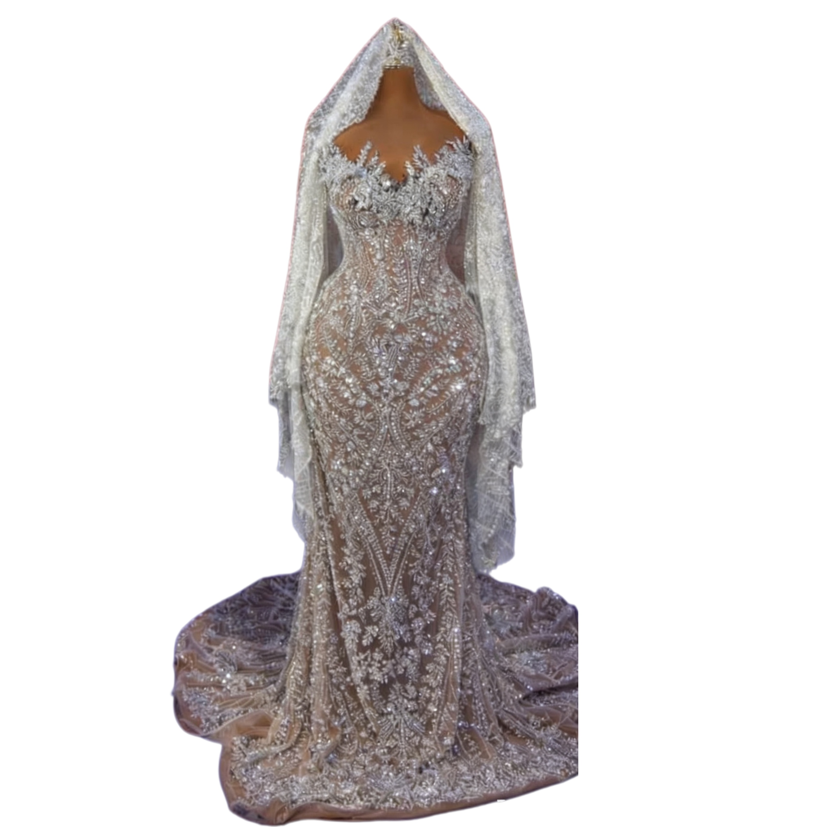 2K26 Ivory Prom Dress 2026 Mermaid Prom Dress Illusion Crystals Sequined Lace Evening Dresses Birthday Party Formal Receiption Gowns Dresses ZJ078 - view 4