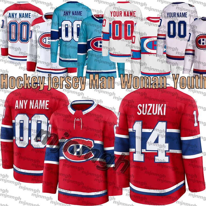 Montreal Canadien Jersey #14 Nick Suzuki #13 Cole Caufield #93 Demidov #48 Lane Hutson Stadium Series Hockey Jerseys
