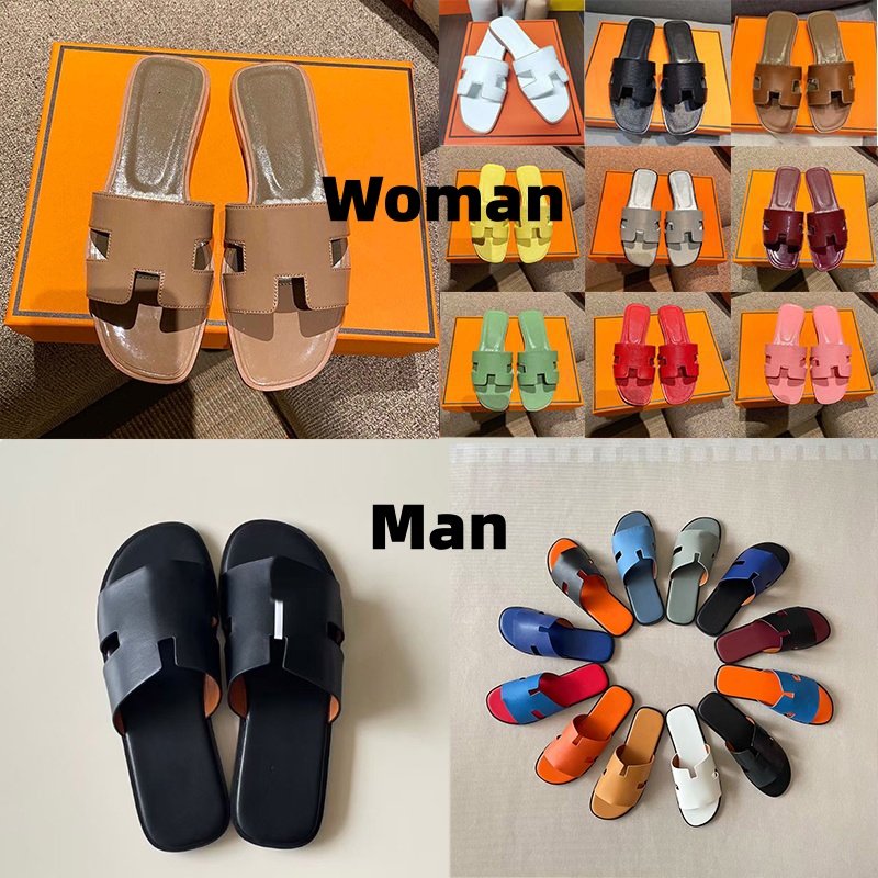 Designer Man Sandals Women's Sandals Mans Slippers Fashion Floral Slippers Leather and Rubber Flats slides Sandals Summer Beach lightweight Shoes Bottoms Slippers