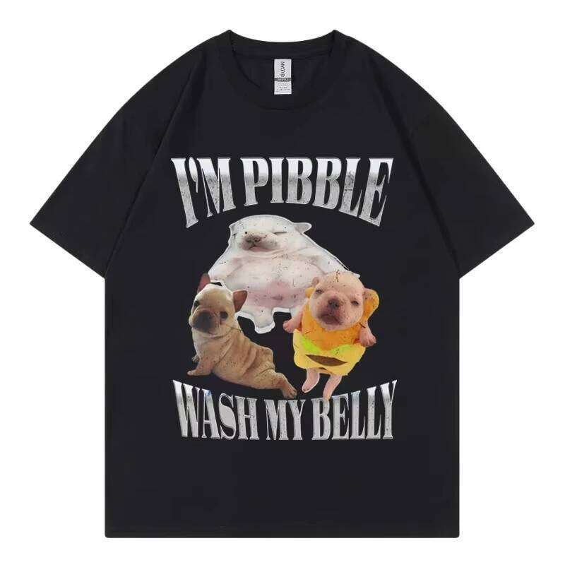 Baby French Bulldog Funny Dog Meme Graphic T Shirts Fashion Vintage Short Sleeve T-shirts Men Women Casual Loose Cotton T-shirt XJ260306