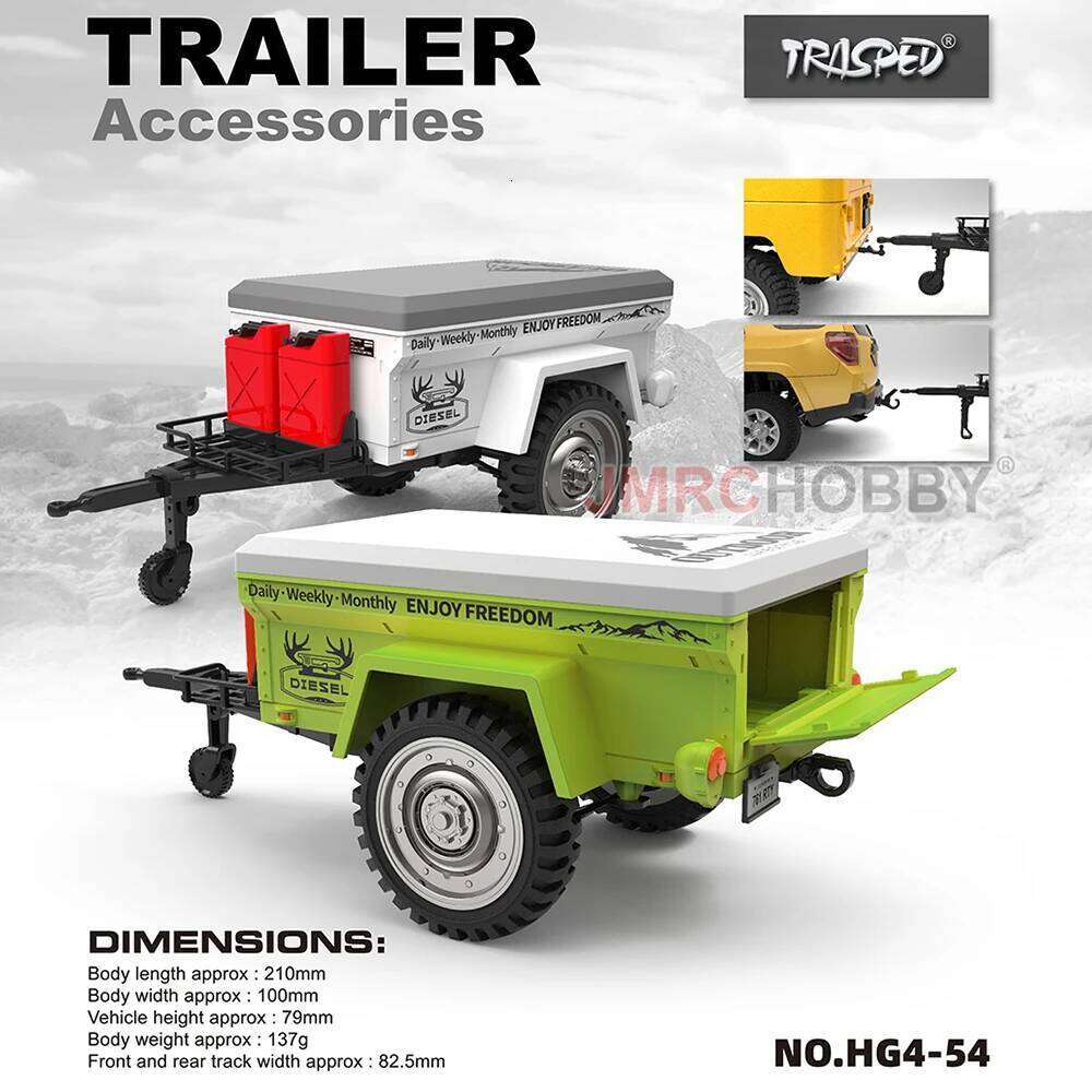 HG4-54 Semi Trailer Kit For HG4-53 Licensed SUZUKI JIMNY 1/16 Scale RC Car Crawler C260306