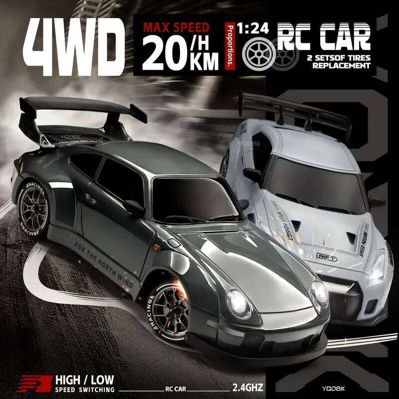 4WD RC 1:24 2.4GHz Limited Edition - LED Lights Stunt Drift High-Speed Racing Car Boy Toy Gift C260306