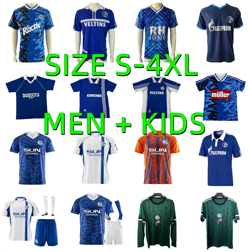 25 26 Schalke 04 Soccer Jerseys 1988 1989 2001 2002 2010 2011 Retro OUWEJAN PALSSON LODE LATZA TERODDE PIERINGER MATRICIANI RAUL 2025 2026 Football Shirt