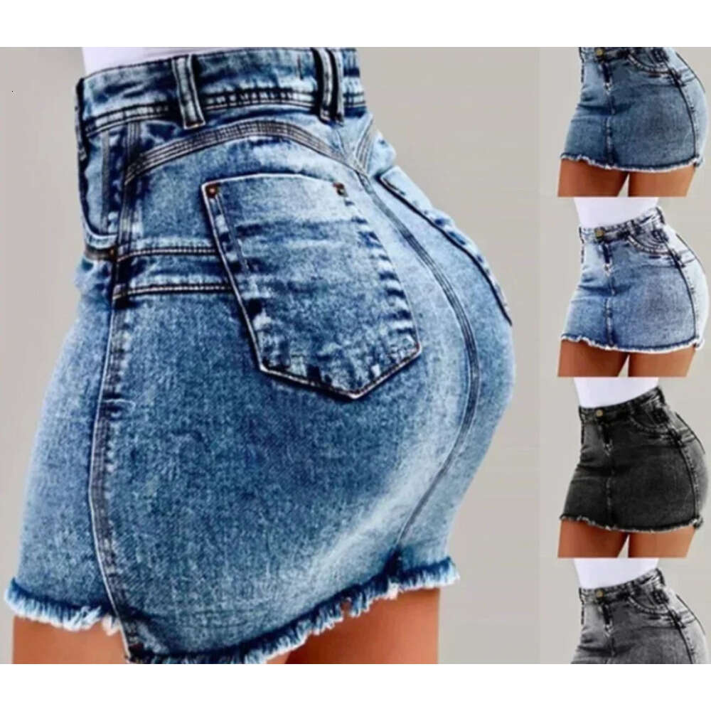 2025 Women's Summer High Waisted Mini Sexy Ladies Club Party Wear Slim Bodycon Short Jeans Denim Skirt Female XJ260309
