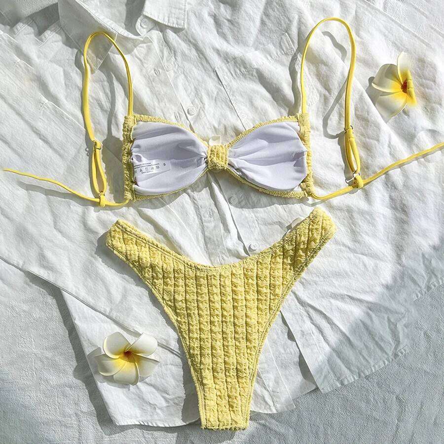 Para Praia 3D Flower 2025 Push Up Women Swimsuit Fashion Bikini Set Split Swimwear Summer New Beachwear Lady Bathing Suit XJ260206