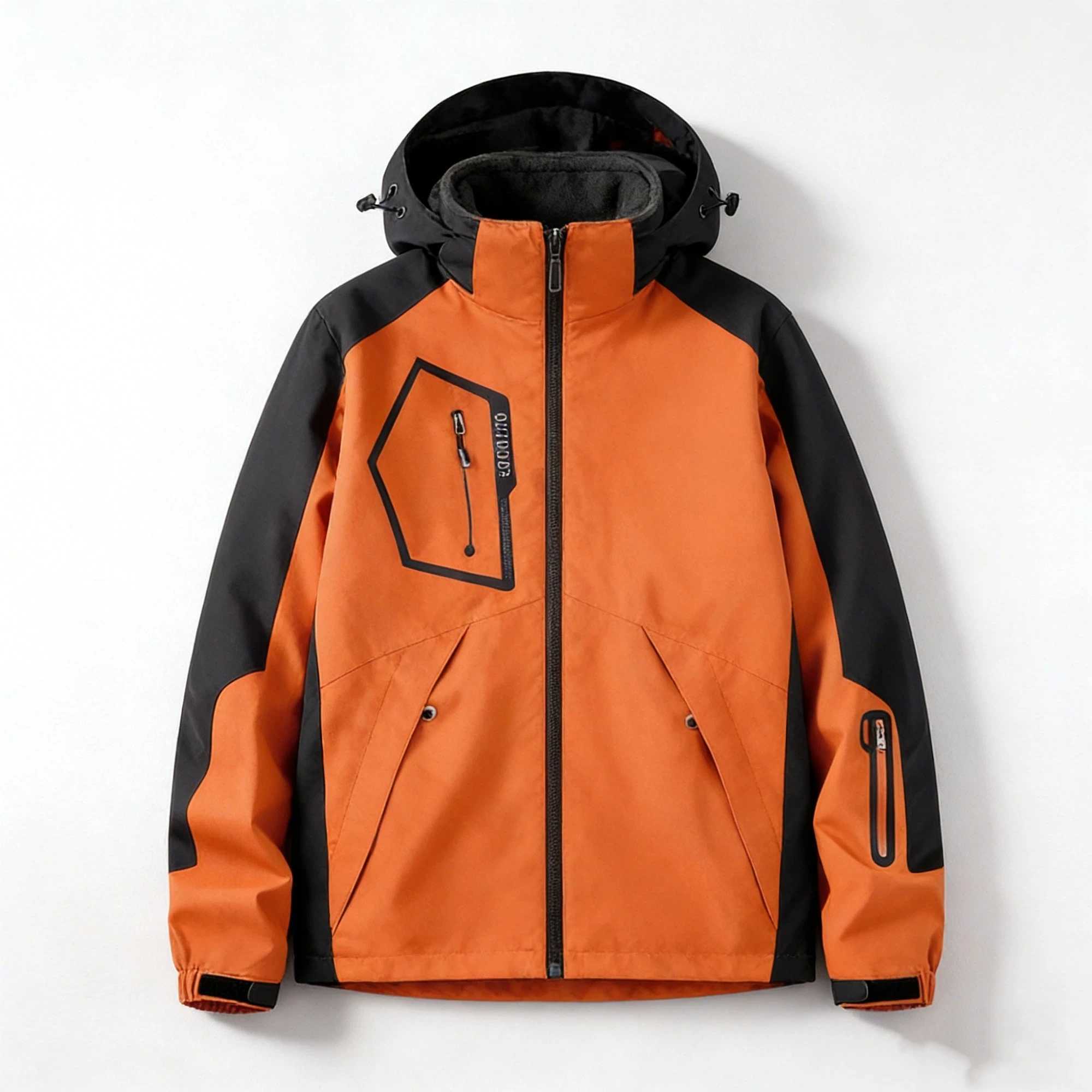 Mens 3 in 1 Jacket Detachable Fleece Windproof Waterproof Winter Coat Outdoor Hiking Ski Jacket with Hood Unisex Hiking Suit M260309